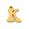 201 Stainless Steel Charms STAS-U016-01G-K-1