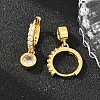 Brass Micro Pave Cubic Zirconia Hoop Dangle Earrings KK-Z166-15G-02-3
