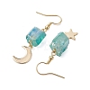 Electroplated Natural Quartz Dangle Earrings EJEW-TA00567-5