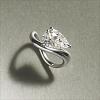Brass Pave Single Cubic Zirconia Finger Rings for Women ZK8046-2-2