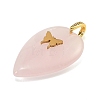 Natural Rose Quartz Pendants G-G470-02G-08-2