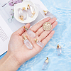 BENECREAT 8Pcs Natural Quartz Crystal Double Terminal Pointed Pendants G-BC0001-53G-4