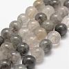 Natural Cloudy Quartz Beads Strands G-E376-6mm-01-2