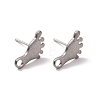 Non-Tarnish 201 Stainless Steel Stud Earring Findings STAS-K241-13P-1