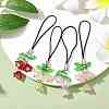 Glass Pendant Mobile Straps HJEW-JM01827-S-1