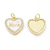 Mother's Day Theme Real 18K Gold Plated Brass Micro Pave Clear Cubic Zirconia Enamel Charms ZIRC-A017-08G-RS-3