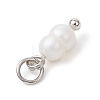 Natural Cultured Freshwater Pearl Potato Charms with Brass Jump Rings PALLOY-JF04176-02-5