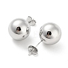 Brass Stud Earrings EJEW-I300-04A-P-2