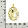 Real 18K Gold Plated Brass Micro Pave Clear Cubic Zirconia Pendants KK-H472-34G-02-3