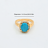 Brass Micro Pave Cubic Zirconia Cuff Open Rings for Women YE6141-2-2
