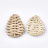 Handmade Reed Cane/Rattan Woven Beads WOVE-T006-018-2