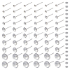 250Pcs 5 Size 304 Stainless Steel Post Stud Earring Findings STAS-DC0014-85-1