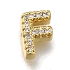 Rack Plating Brass Micro Pave Clear Cubic Zirconia Beads KK-G500-30G-F-1