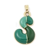 Alloy Enamel Pendants ENAM-S023-01G-S-2