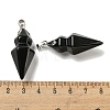 Natural Obsidian Pointed Pendants G-F766-08AS-05-3