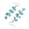 Synthetic Turquoise Dangle Earrings for Women EJEW-TA00553-03-4