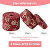 6M 3 Styles Christmas Double Face Printed Polyester Ribbons OCOR-FH0001-26A-2