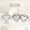   20Pcs 304 Stainless Steel Locket Pendants STAS-PH0005-68-2