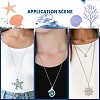 DIY Ocean Theme Snap Necklace Making Kit DIY-SC0021-48-5