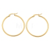 Ion Plating(IP) 304 Stainless Steel Hoop Earrings EJEW-N0016-11G-F-3