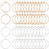 100Pcs 2 Colors 316 Surgical Stainless Steel Wine Glass Charms Rings STAS-BBC0005-95A-1