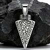 Vintage 304 Stainless Steel Arrow Head Pendant Necklaces for Men WG2A74C-01-2