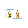 Breast Cancer Awareness Ribbon Carved Word Hope Tibetan Style Alloy Message Pendants TIBEP-TA0001-72-23