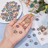 60Pcs Wire Wrapped Electroplate Glass Pendants PALLOY-FH0008-76B-4