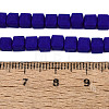 Opaque Frosted Glass Beads Strands GLAA-N072-01A-B10-4