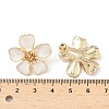 Flower Alloy Enamel Stud Earrings EJEW-P310-01G-01-3