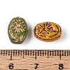 Picasso Baking Paint & Golden Metal Enlaced Glass Beads DGLA-T004-70M-3