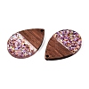 Epoxy Resin & Walnut Wood Pendants RESI-T057-11C-2