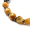 Dyed & Heated Natural Tiger Eye Beads  Stretch Bracelets Set BJEW-JB06651-3