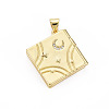 Brass Micro Pave Clear Cubic Zirconia Diffuser Locket Pendants for Teachers' Day ZIRC-T004-96G-NF-2