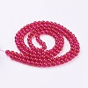 Spray Painted Crackle Glass Beads Strands CCG-Q002-6mm-08-2