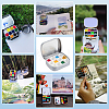 3Pcs 3 Colors Rectangle Iron Tin Cans with Hinged Lid CON-PH0003-13-6