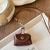 Mini PU Leather Headphone Bag Hanging Neck Pouches NJEW-G198-01A-1