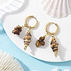Brass Shell Shape Hoop Earrings EJEW-JE06747-02-1