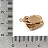 Brass Micro Pave Clear Cubic Zirconia Box Clasps CU-CBA4292-14G-4