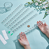 6 Bags Rectangle 12-Hook Acrylic Wall Mounted Jewelry Display Racks ODIS-GO0001-19-3