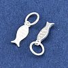 925 Sterling Silver Fish Charms STER-A049-01A-S-2