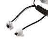 12.5mm Round Synthetic Howlite Braided Bead Bracelets for Women Men BJEW-C060-01I-3
