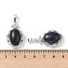 Synthetic Blue Goldstone Oval Pendants G-NH0025-15P-04-3