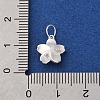 925 Sterling Silver White Enamel Flower Charms STER-D304-03S-3