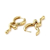 Rack Plating Brass Melting Drop Hoop Earrings for Women X-EJEW-Z019-19G-2