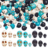 144Pcs 9 Styles Halloween Synthetic Turquoise Beads Strands TURQ-AR0001-25-1