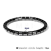Synthetic Non-magnetic Hematite Beads Stretch Bracelets for Men RL7655-5-1