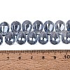 Electroplate Baking Paint Transparent Glass Beads Strands GL-N005-02A-C07-4