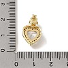 Brass Micro Pave Clear Cubic Zirconia Pendants CU-CBAA556-11B-3