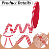Polyester Stripe Pattern Ribbon OCOR-WH20003-120-6